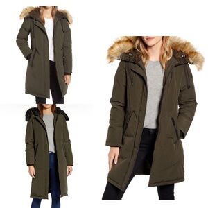 Sam Edelman Down Puffer with Faux Fur Hood